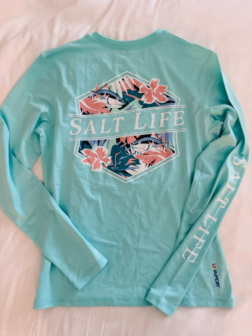 NWOT Salt Life Women’s Teal Long-Sleeve Performance Tee